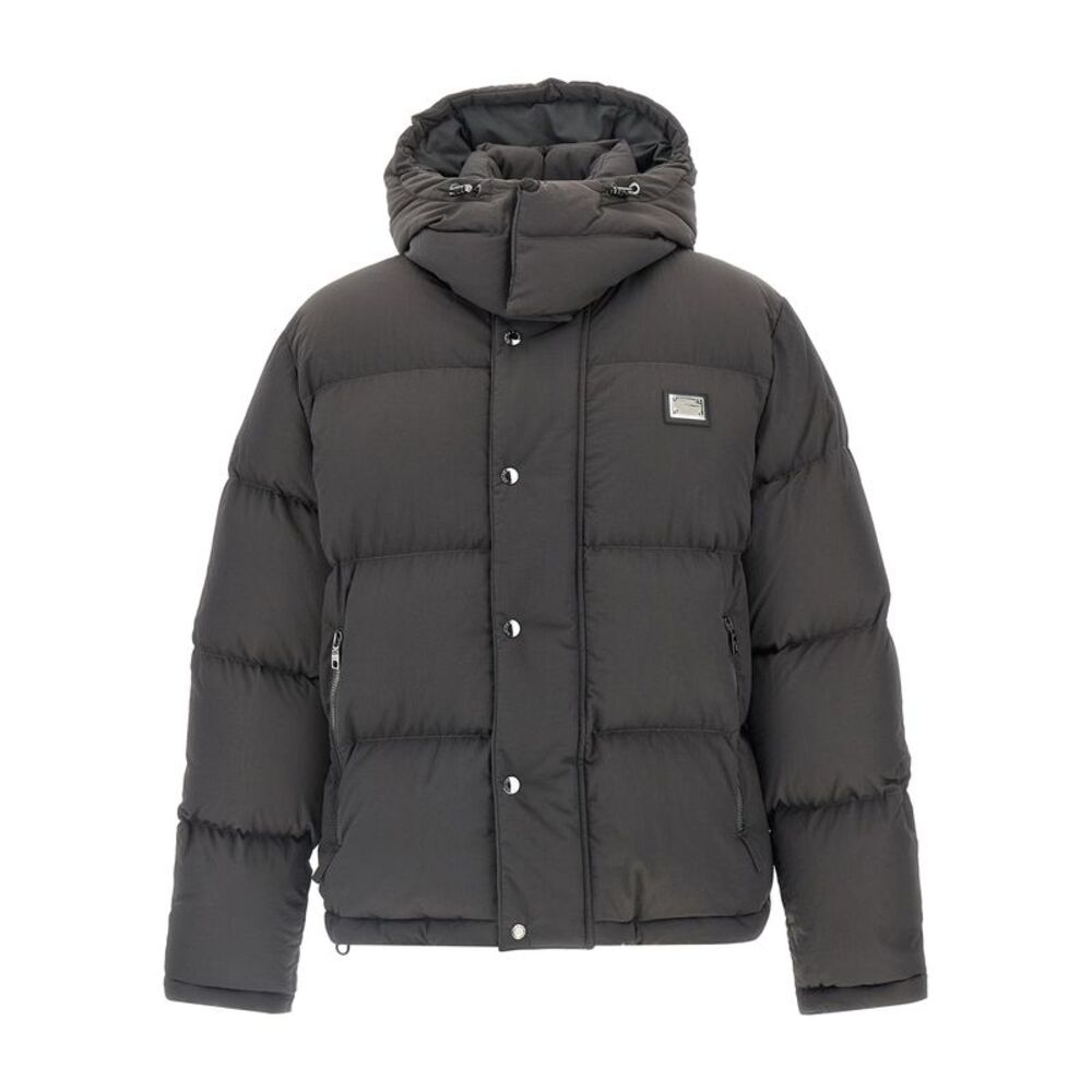 Dolce & Gabbana Gray Polyamide Full-Length Men's Jacket